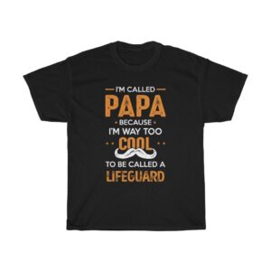 Cool Papa Lifeguard – Unisex Heavy Cotton Tee Gifts for Dad Lifeguard Men's Tees