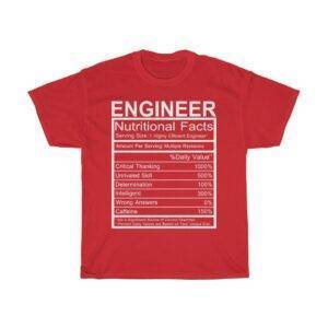 Engineer Nutritional Facts – Funny T-shirt Engineer Unisex Tees