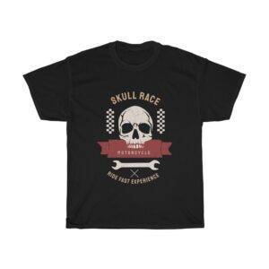 Skull Race – Motorcycle – Ride Fast Experience – T-shirt Biker Unisex Tees