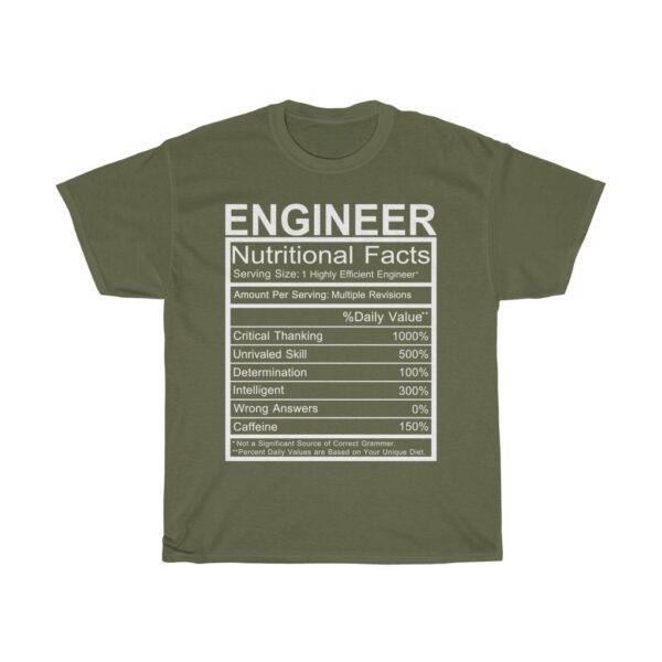 Engineer Nutritional Facts – Funny T-shirt Engineer Unisex Tees