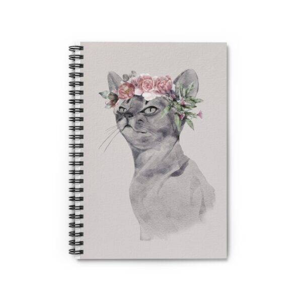 Water Color Cat – Premium Spiral Notebook – Ruled Line Spiral Notebook