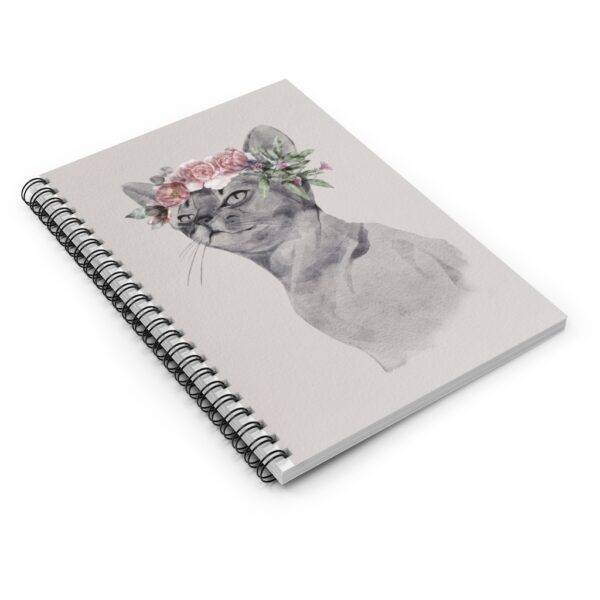 Water Color Cat – Premium Spiral Notebook – Ruled Line Spiral Notebook