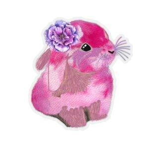 Cute Easter Bunny – Watercolor Rabbit Kiss-Cut Sticker Stickers