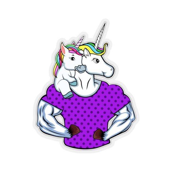 Cute Dadacorn – Unicorn Kiss-Cut Sticker Stickers