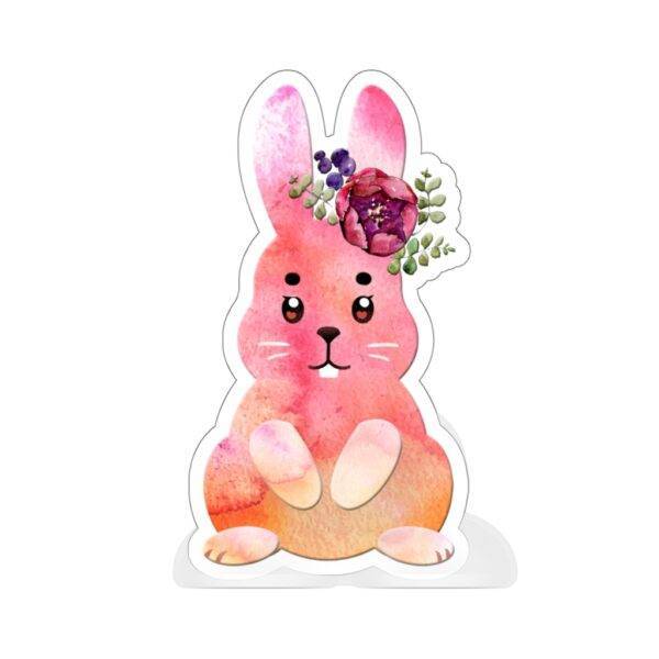 Cute Watercolor Easter Bunny – Kiss-Cut Sticker Uncategorized