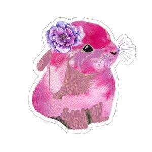 Cute Easter Bunny – Watercolor Rabbit Kiss-Cut Sticker Stickers