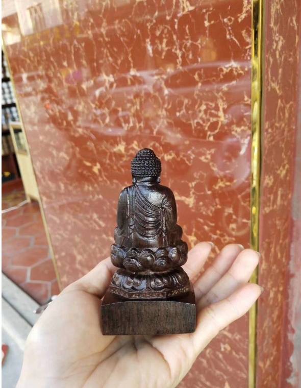 Black Wood Buddha Statue Statues & Paintings Gifts for Dad Gifts for Grandma Gifts for Grandpa Gifts for Mom Gifts For Wife