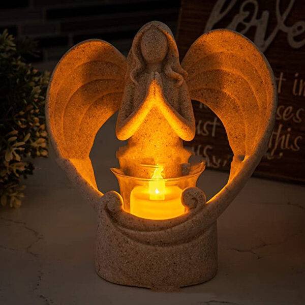 Resin Angel Statue Candle Holder Statues & Paintings