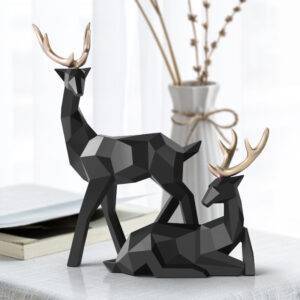 Resin Deer Statue Set For Home Decoration Statues & Paintings Gifts for Grandma Gifts for Mom Gifts For Wife