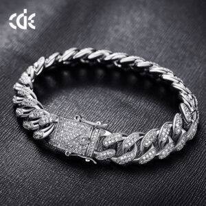 Zircon Hip Hop Bracelet For Men Jewelry Father's Day Gifts Gifts for Brothers Gifts for Dad Gifts For Husband Hip-Hop/Rap Lover