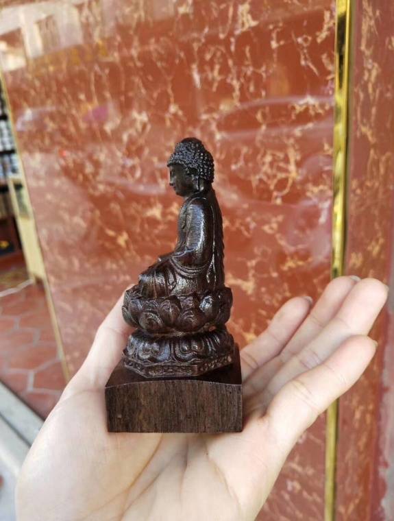 Black Wood Buddha Statue Statues & Paintings Gifts for Dad Gifts for Grandma Gifts for Grandpa Gifts for Mom Gifts For Wife