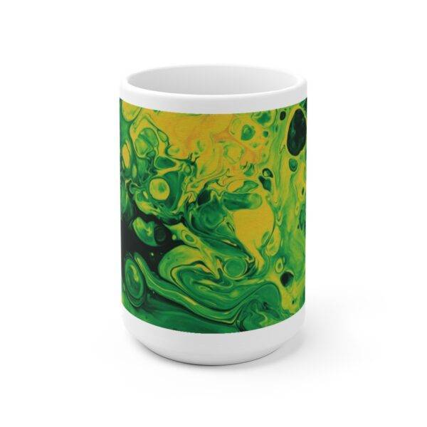 Abstract Green Ceramic Mug Mugs