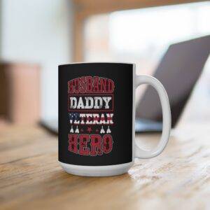 Husband Daddy Veteran Hero – Ceramic Mug Gifts for Dad Veteran
