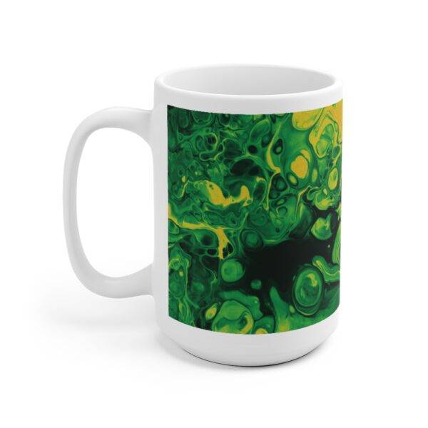 Abstract Green Ceramic Mug Mugs