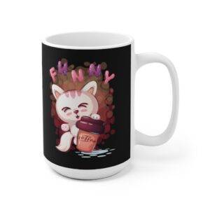 Funny Cat With Coffee – Ceramic Mug Animal Lover Mugs International Cat Day Gifts Mugs