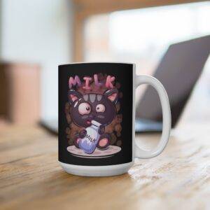 Cute Milk Cat – Ceramic Mug Animal Lover Mugs International Cat Day Gifts Mugs