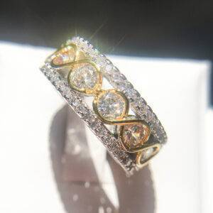 Gold-Plated Micro-Inlaid Zircon Ring Jewelry Gifts for Couples Gifts For Wife