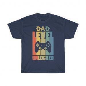 Dad Level Unlocked – T-shirt For Gamer Dad Father's Day Gifts Gamer Gifts for Dad Men's Tees
