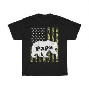 Papa Bear Camouflage Design – T-shirt For Dad Father's Day Gifts Gifts for Dad Men's Tees